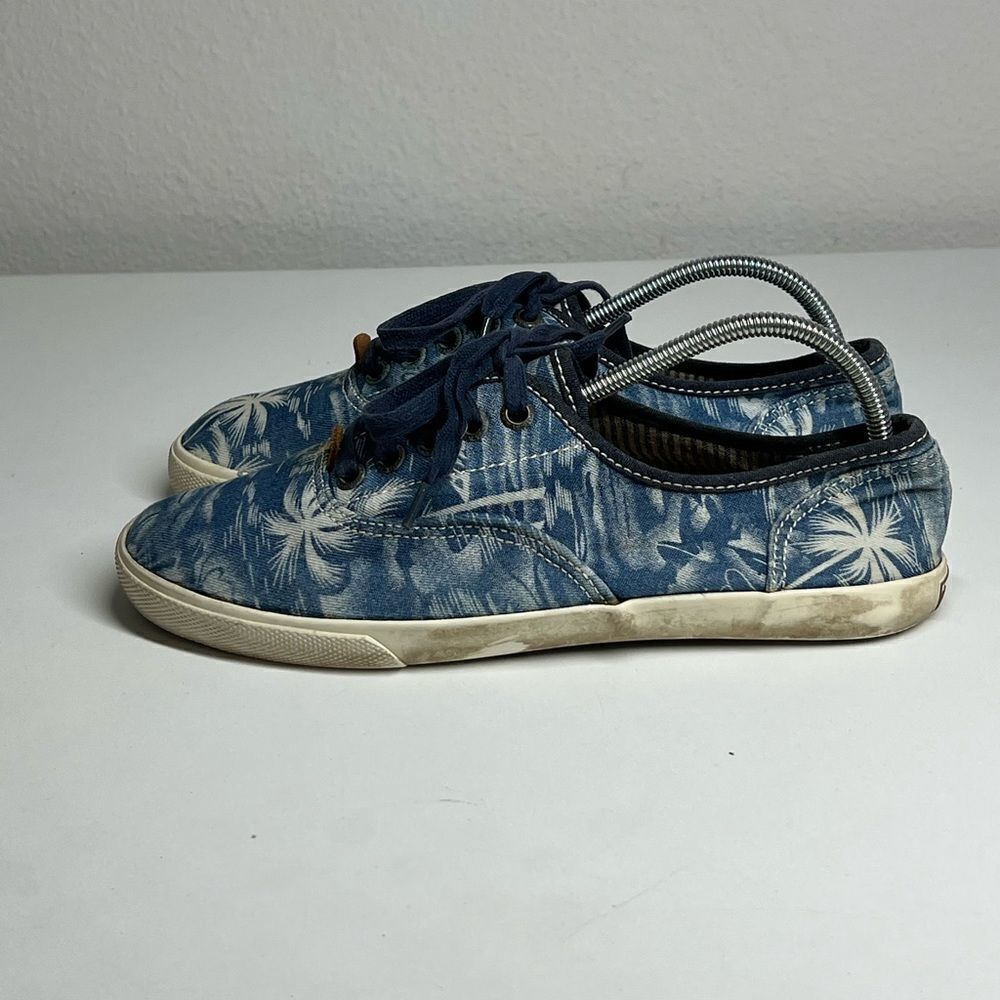 Margarita Ville blue Island themed Flat Sneakers Size 8,5 - Picture 2 of 7